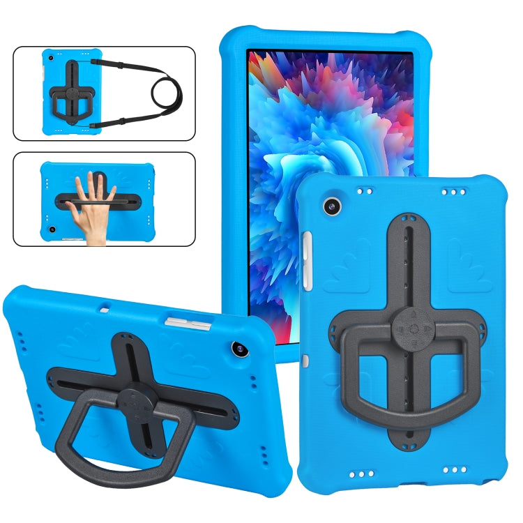For Samsung Galaxy Tab A9+ / A11+ Shield 360 Rotation Handle EVA Shockproof PC Tablet Case(Blue Black) by bashfashion