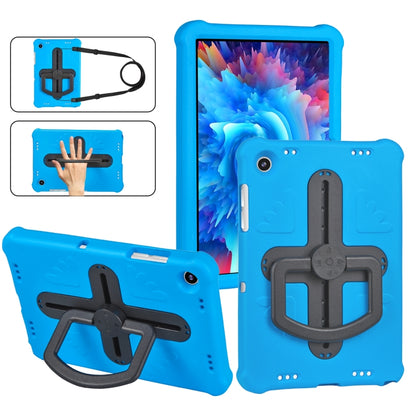 For Samsung Galaxy Tab A9+ / A11+ Shield 360 Rotation Handle EVA Shockproof PC Tablet Case(Blue Black) by bashfashion