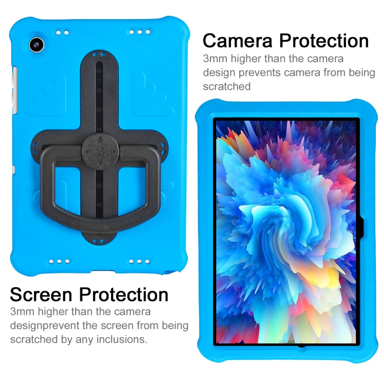 For Samsung Galaxy Tab A9+ / A11+ Shield 360 Rotation Handle EVA Shockproof PC Tablet Case(Blue Black) by bashfashion