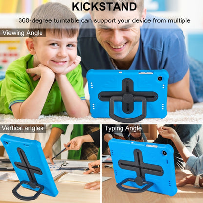 For Samsung Galaxy Tab A9+ / A11+ Shield 360 Rotation Handle EVA Shockproof PC Tablet Case(Blue Black) by bashfashion