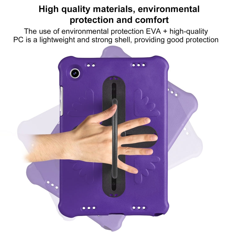 For Samsung Galaxy Tab A9+ / A11+ Shield 360 Rotation Handle EVA Shockproof PC Tablet Case(Purple Black) by bashfashion