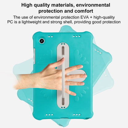 For Samsung Galaxy Tab A9+ / A11+ Shield 360 Rotation Handle EVA Shockproof PC Tablet Case(Mint Green Beige) by bashfashion