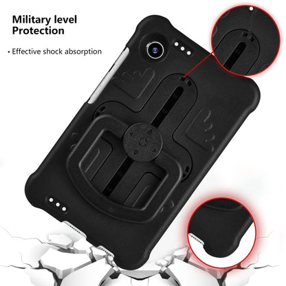 For Samsung Galaxy Tab A9 / A11 Shield 360 Rotation Handle EVA Shockproof PC Tablet Case(Black) by bashfashion