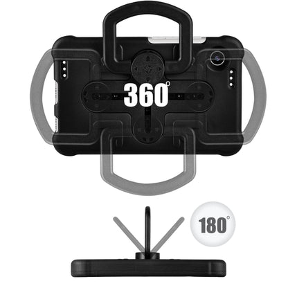 For Samsung Galaxy Tab A9 / A11 Shield 360 Rotation Handle EVA Shockproof PC Tablet Case(Black) by bashfashion