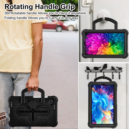 For Samsung Galaxy Tab A9 / A11 Shield 360 Rotation Handle EVA Shockproof PC Tablet Case(Black) by bashfashion