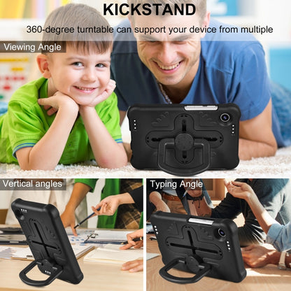 For Samsung Galaxy Tab A9 / A11 Shield 360 Rotation Handle EVA Shockproof PC Tablet Case(Black) by bashfashion