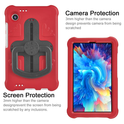 For Samsung Galaxy Tab A9 / A11 Shield 360 Rotation Handle EVA Shockproof PC Tablet Case(Red Black) by bashfashion