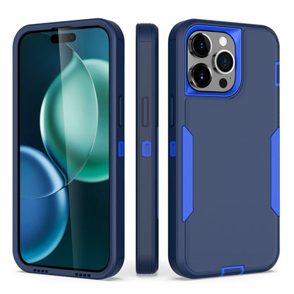 For iPhone 15 Pro Max 2 in 1 PC Hybrid TPU Phone Case(Royal Blue+Dark Blue) by bashfashion