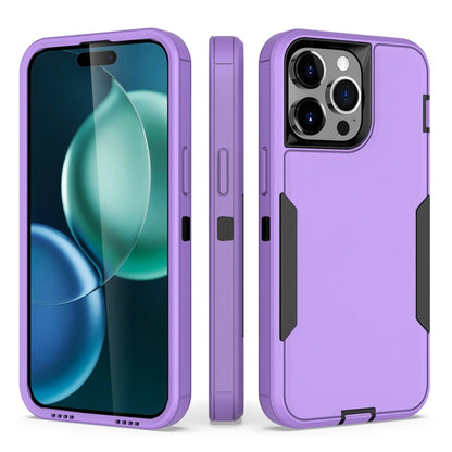 For iPhone 15 Pro Max 2 in 1 PC Hybrid TPU Phone Case(Purple+Black) by bashfashion