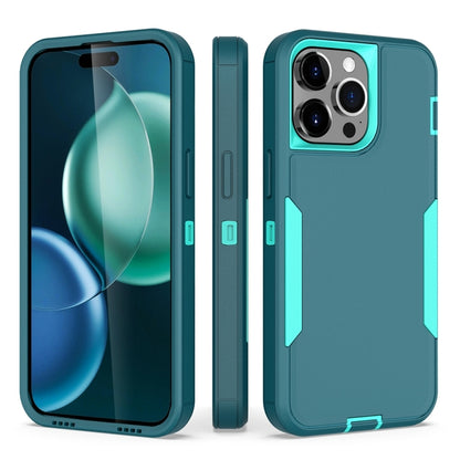 For iPhone 15 Pro Max 2 in 1 PC Hybrid TPU Phone Case(Blue+Blue Green) by bashfashion