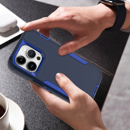 For iPhone 15 Pro Max 2 in 1 PC Hybrid TPU Phone Case(Blue+Blue Green) by bashfashion