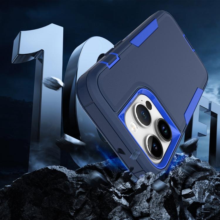 For iPhone 15 Pro Max 2 in 1 PC Hybrid TPU Phone Case(Blue+Blue Green) by bashfashion