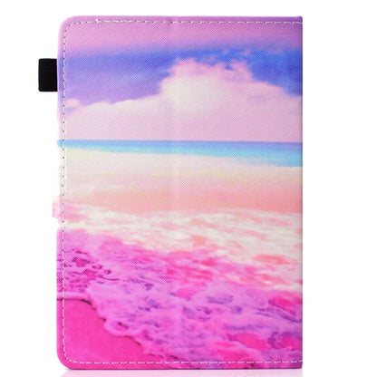 For 7 inch Universal Colored Drawing Stitching Leather Tablet Case(Pink Sea) by bashfashion