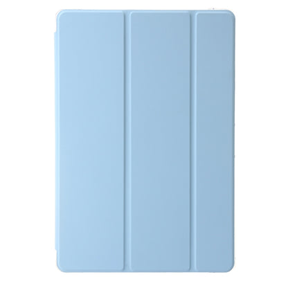 For Samsung Galaxy Tab S10 FE / S9 FE / S9 3-Fold Clear Acrylic Leather Tablet Case(Ice Blue) by bashfashion