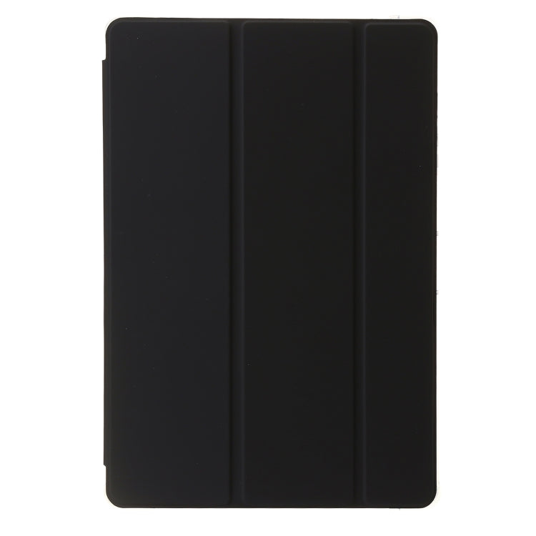 For Samsung Galaxy Tab S10 FE / S9 FE / S9 3-Fold Clear Acrylic Leather Tablet Case(Black) by bashfashion
