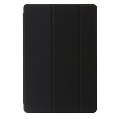 For Samsung Galaxy Tab S9 Ultra/S8 Ultra 3-Fold Clear Acrylic Leather Tablet Case(Black) by bashfashion
