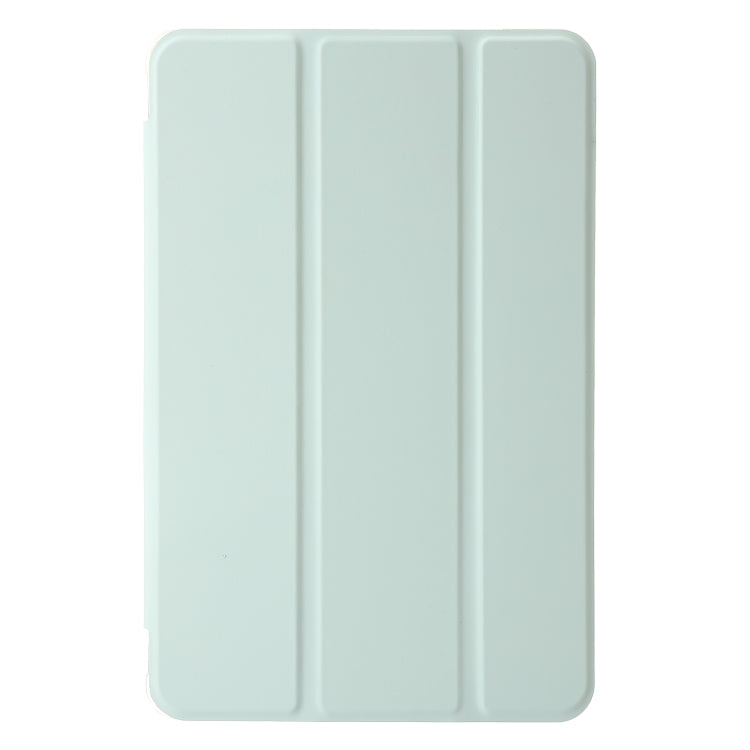 For Samsung Galaxy Tab A9+ 3-Fold Clear Acrylic Leather Tablet Case(Green) by bashfashion