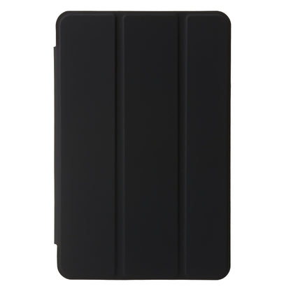 For Samsung Galaxy Tab A9+ 3-Fold Clear Acrylic Leather Tablet Case(Black) by bashfashion