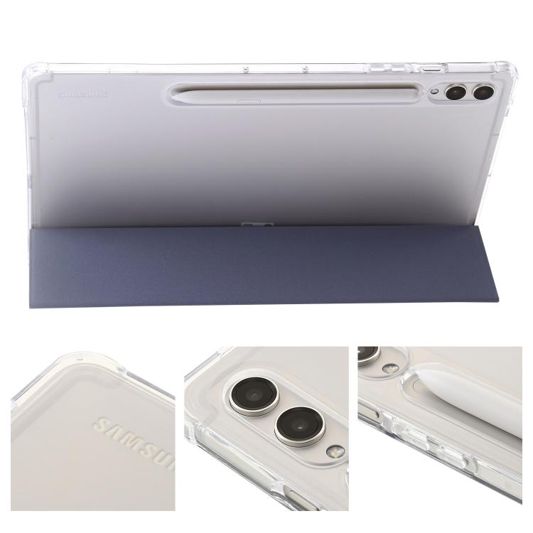 For Samsung Galaxy Tab S10 FE+ 3-Fold Clear Acrylic Leather Tablet Case(Lavender) by bashfashion