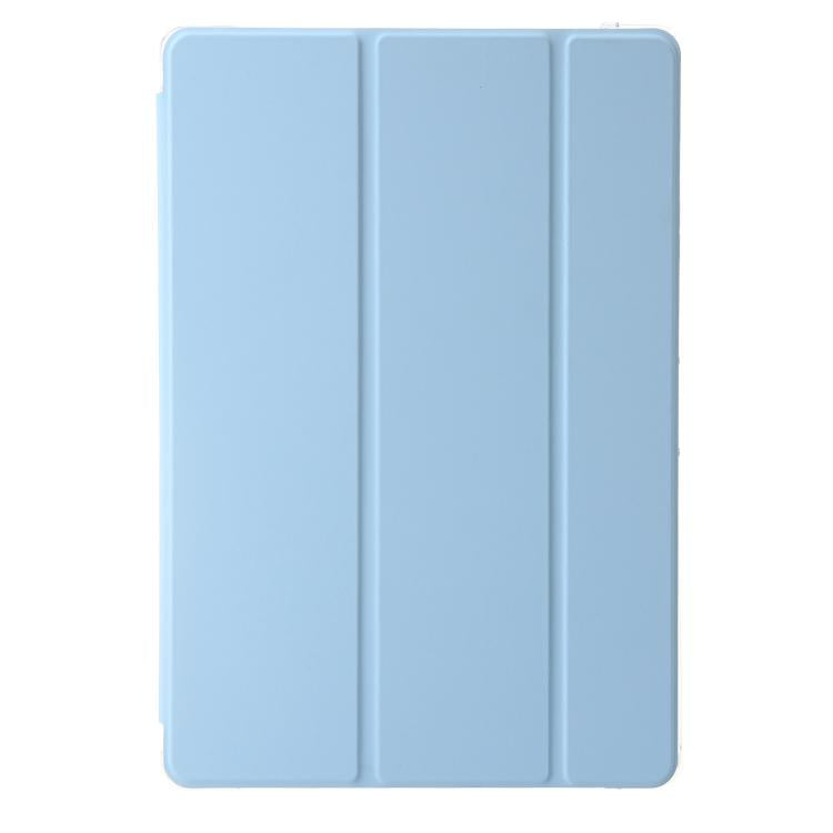 For Samsung Galaxy Tab S10 FE+ 3-Fold Clear Acrylic Leather Tablet Case(Ice Blue) by bashfashion