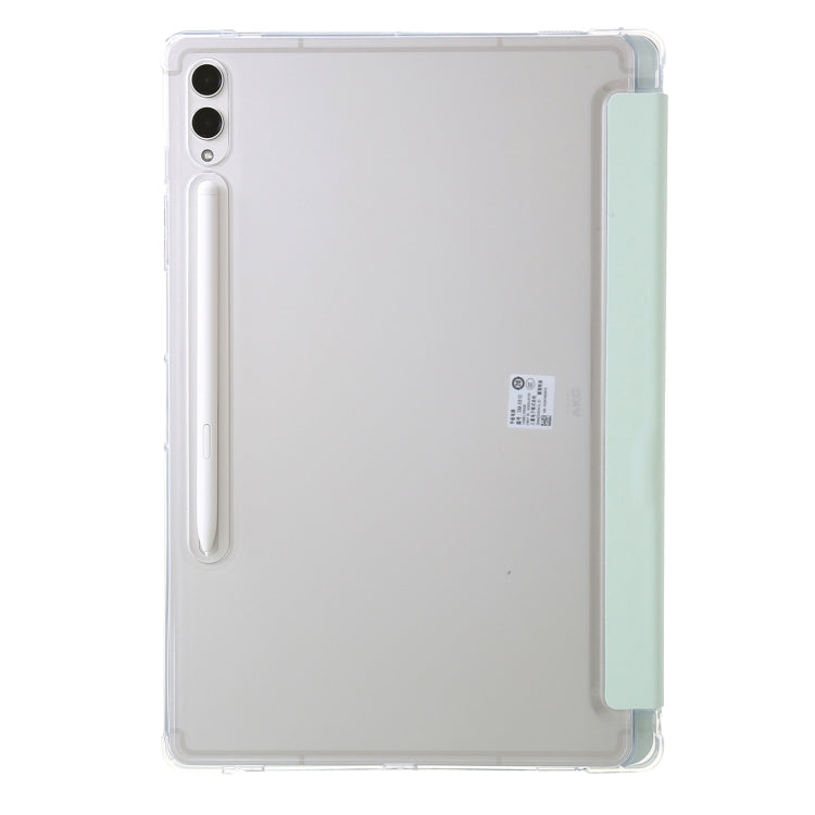 For Samsung Galaxy Tab S9 Clear Acrylic Deformation Leather Tablet Case(Green) by bashfashion