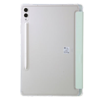 For Samsung Galaxy Tab S9 Clear Acrylic Deformation Leather Tablet Case(Green) by bashfashion