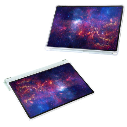 For Samsung Galaxy Tab S9 Clear Acrylic Deformation Leather Tablet Case(Green) by bashfashion