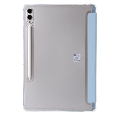 For Samsung Galaxy Tab S9 Clear Acrylic Deformation Leather Tablet Case(Ice Blue) by bashfashion