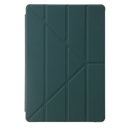 For Samsung Galaxy Tab S9 Clear Acrylic Deformation Leather Tablet Case(Deep Green) by bashfashion
