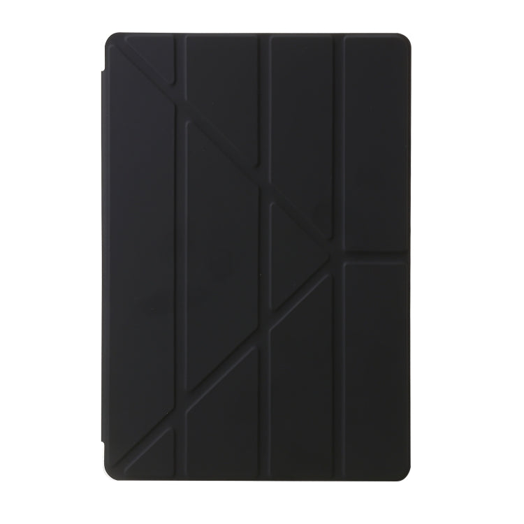 For Samsung Galaxy Tab S9 Clear Acrylic Deformation Leather Tablet Case(Black) by bashfashion