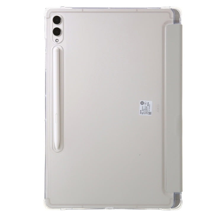 For Samsung Galaxy Tab S10+ / S9+ Clear Acrylic Deformation Leather Tablet Case(Grey) by bashfashion