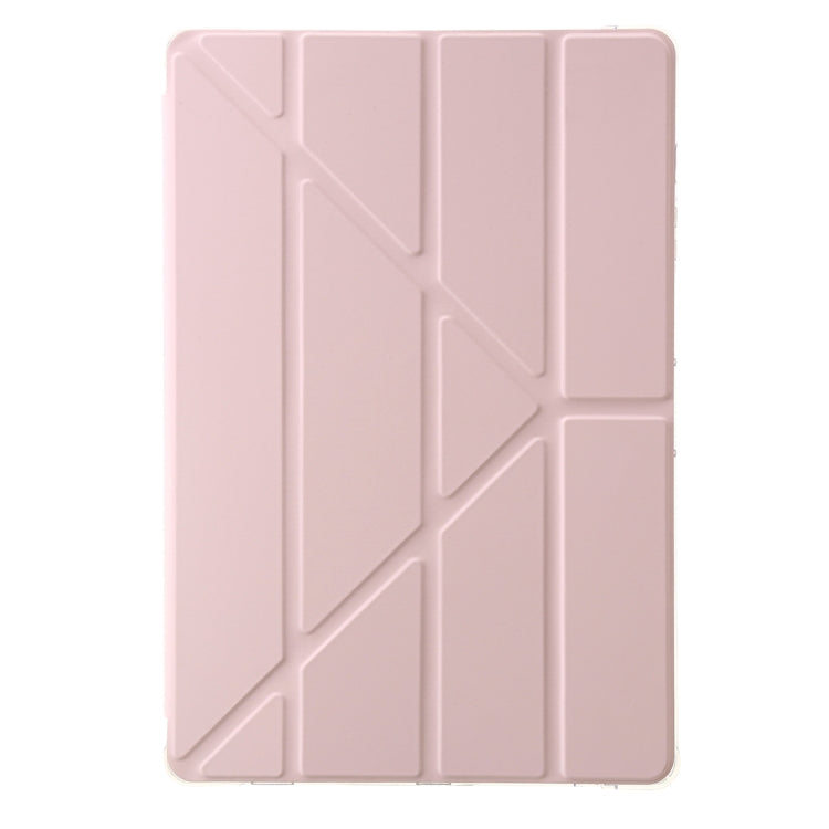 For Samsung Galaxy Tab S10+ / S9+ Clear Acrylic Deformation Leather Tablet Case(Pink) by bashfashion