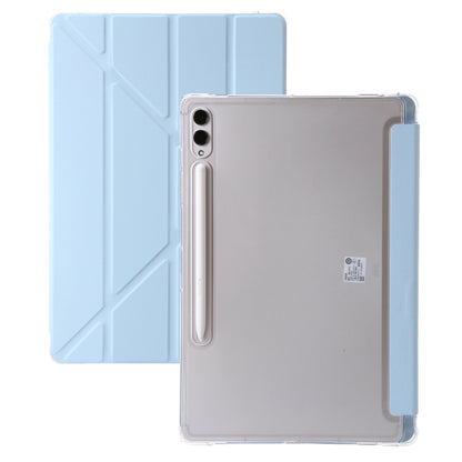 For Samsung Galaxy Tab S10+ / S9+ Clear Acrylic Deformation Leather Tablet Case(Ice Blue) by bashfashion