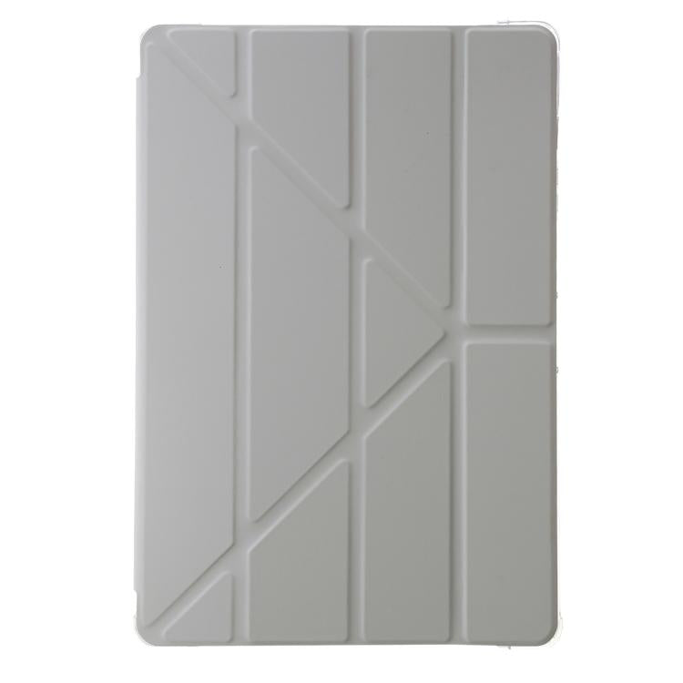 For Samsung Galaxy Tab S10 FE / S9 FE Clear Acrylic Deformation Leather Tablet Case(Grey) by bashfashion