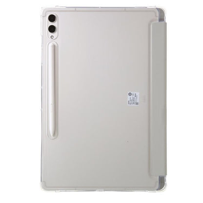 For Samsung Galaxy Tab S10 FE / S9 FE Clear Acrylic Deformation Leather Tablet Case(Grey) by bashfashion