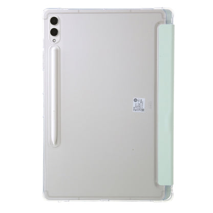 For Samsung Galaxy Tab S10 FE / S9 FE Clear Acrylic Deformation Leather Tablet Case(Green) by bashfashion