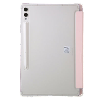 For Samsung Galaxy Tab S9 FE+ Clear Acrylic Deformation Leather Tablet Case(Pink) by bashfashion
