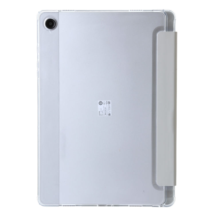 For Samsung Galaxy Tab A11 / A9 Clear Acrylic Deformation Leather Tablet Case(Grey) by bashfashion