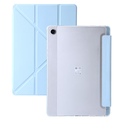 For Samsung Galaxy Tab A11 / A9 Clear Acrylic Deformation Leather Tablet Case(Ice Blue) by bashfashion
