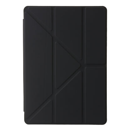 For Samsung Galaxy Tab A11 / A9 Clear Acrylic Deformation Leather Tablet Case(Black) by bashfashion