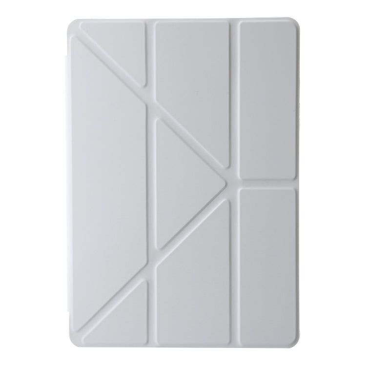 For Samsung Galaxy Tab A9+ Clear Acrylic Deformation Leather Tablet Case(Grey) by bashfashion