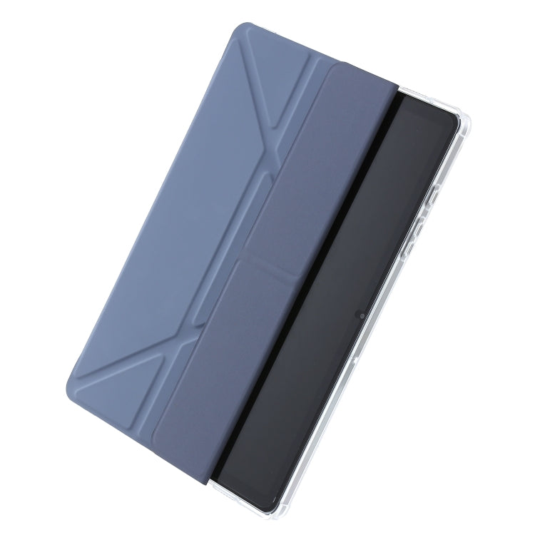 For Samsung Galaxy Tab A9+ Clear Acrylic Deformation Leather Tablet Case(Lavender) by bashfashion