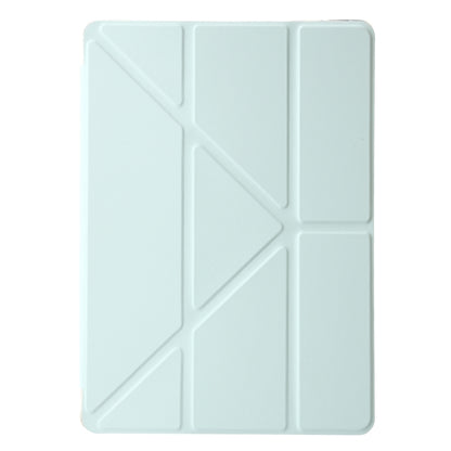 For Samsung Galaxy Tab A9+ Clear Acrylic Deformation Leather Tablet Case(Green) by bashfashion