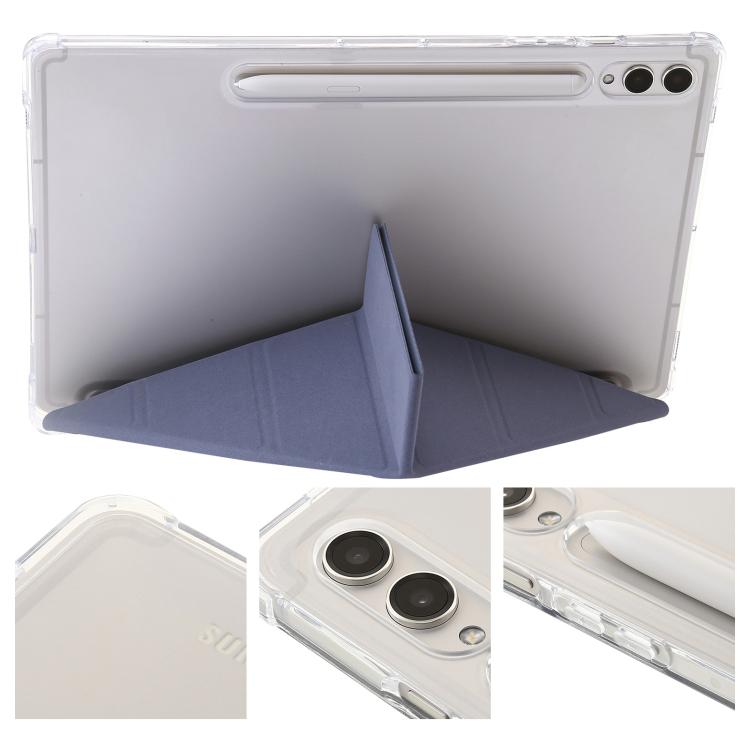 For Samsung Galaxy Tab S10 FE+ Clear Acrylic Deformation Leather Tablet Case(Lavender) by bashfashion