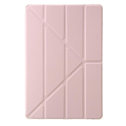 For Samsung Galaxy Tab S10 FE+ Clear Acrylic Deformation Leather Tablet Case(Pink) by bashfashion