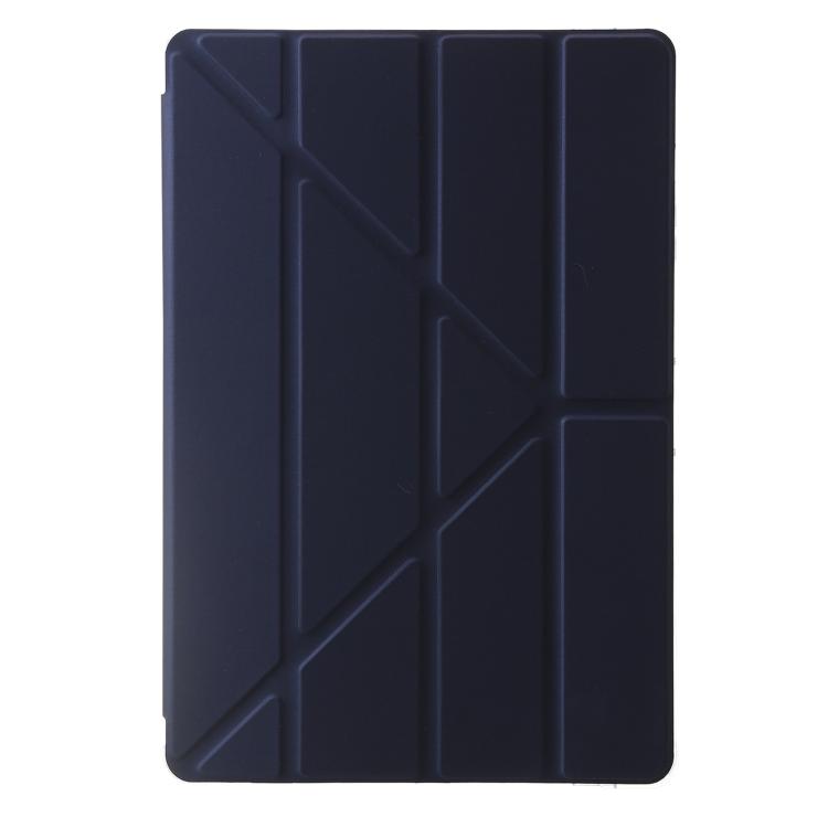 For Samsung Galaxy Tab S10 FE+ Clear Acrylic Deformation Leather Tablet Case(Dark Blue) by bashfashion