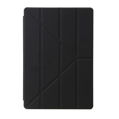 For Samsung Galaxy Tab S10 FE+ Clear Acrylic Deformation Leather Tablet Case(Black) by bashfashion