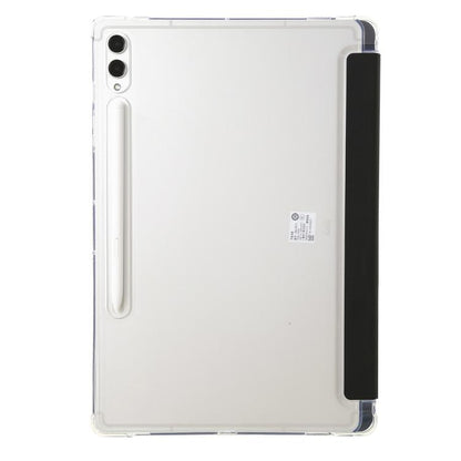 For Samsung Galaxy Tab S10 FE+ Clear Acrylic Deformation Leather Tablet Case(Black) by bashfashion