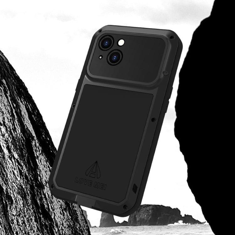 For iPhone 15 LOVE MEI Metal Shockproof Life Waterproof Dustproof Phone Case(White) by LOVE MEI