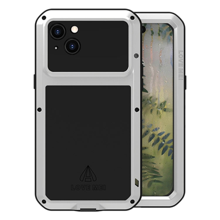 For iPhone 15 Plus LOVE MEI Metal Shockproof Life Waterproof Dustproof Phone Case(Silver) by LOVE MEI